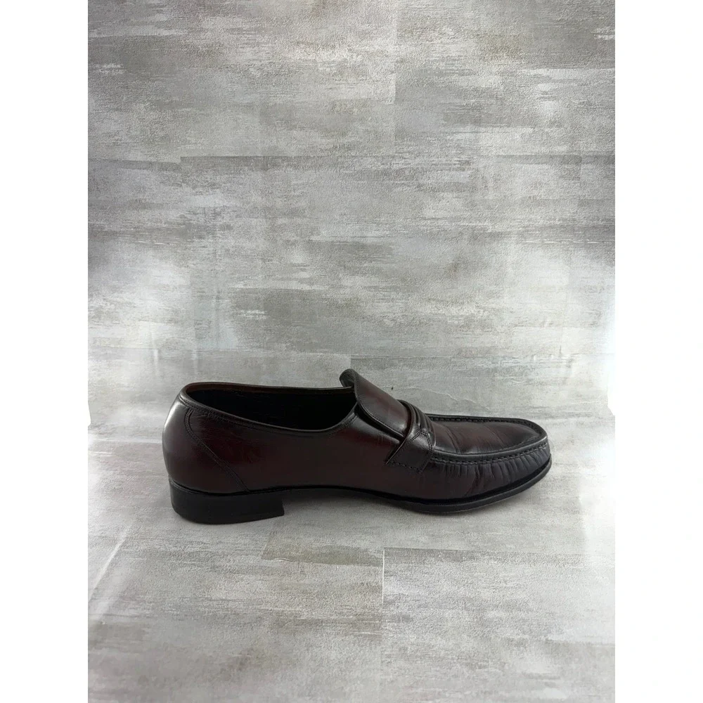 Florsheim Men Brown Leather Apron Toe Slip On Loafers Dress Shoes Sz 14D